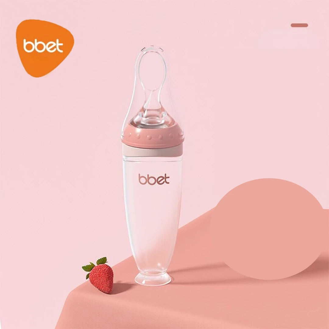 Feed With Me, Silicone Squeezing Bottle, Feeding Spoon