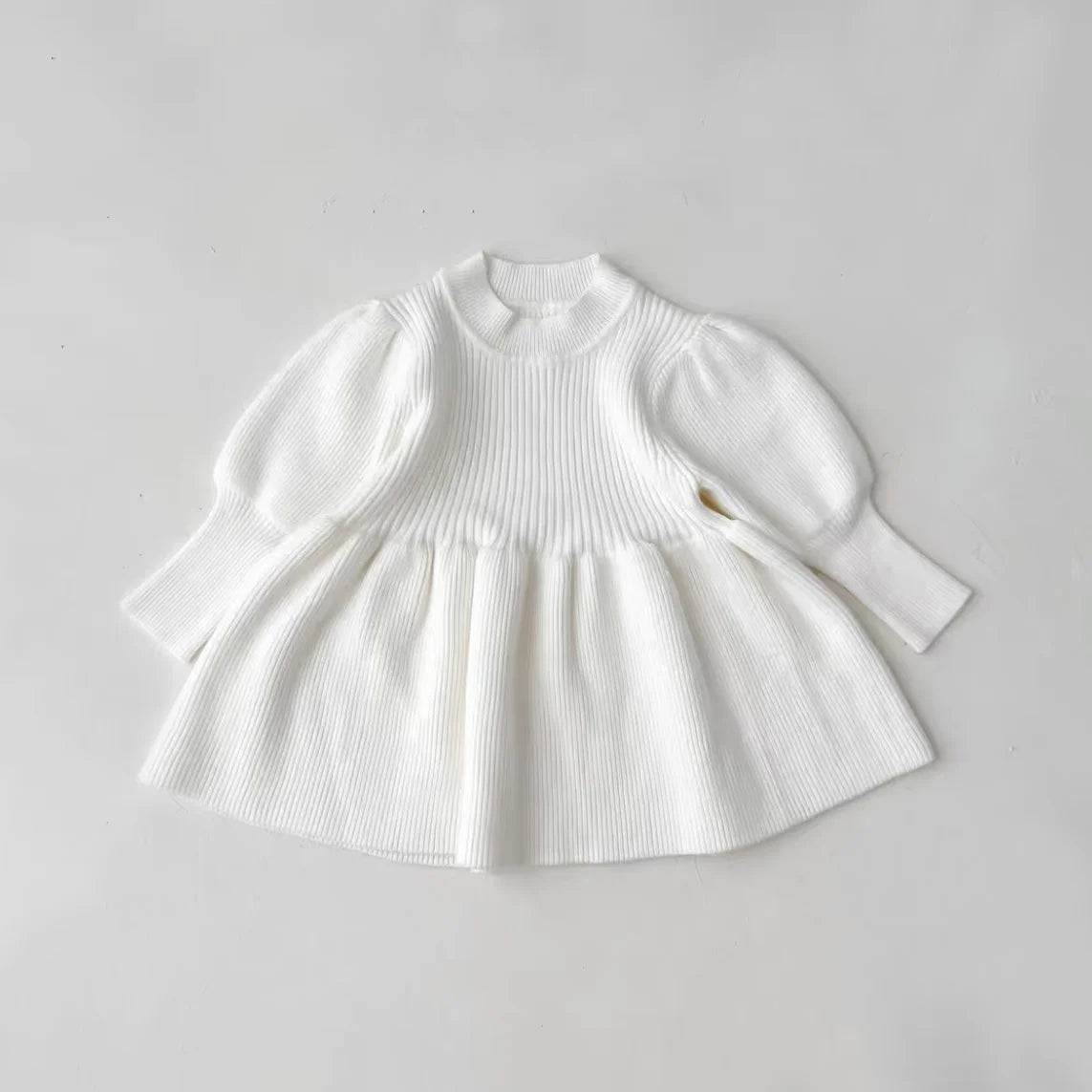 Apparel Collection, Princess Puff Sleeve Knitted Dress