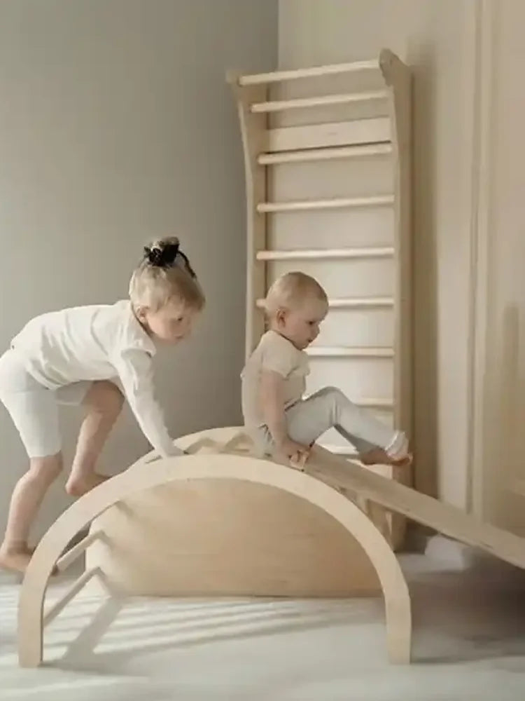 Nursery Collection, Children's Multiple Purpose, Rocking Chair, Wooden Arch Climbing Frame and Desk