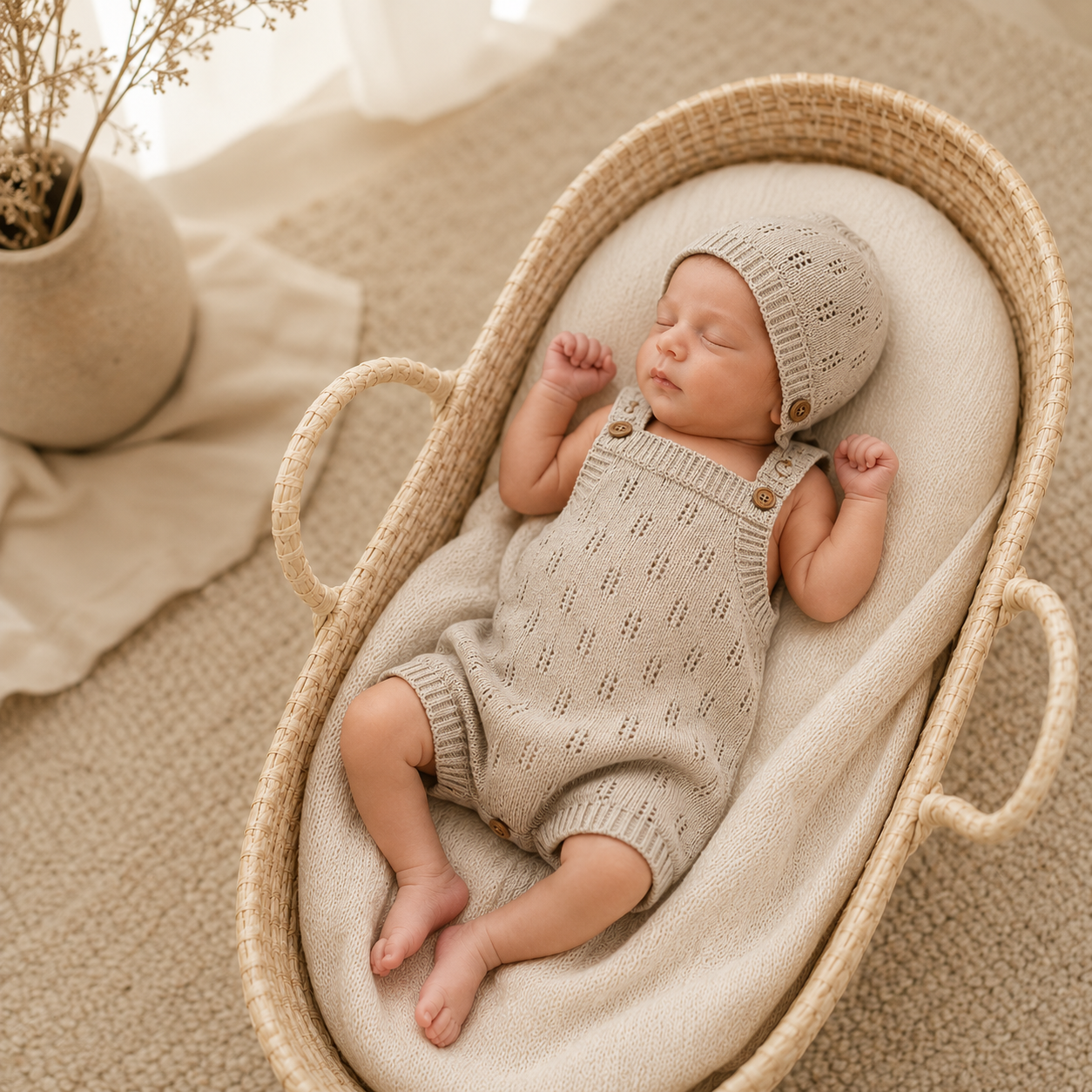Apparel Collection, Newborn Baby Romper with Hat (Come and See Me)