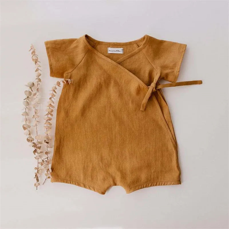 Our Classic Linen Baby Romper