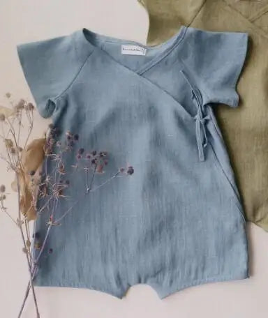 Our Classic Linen Baby Romper