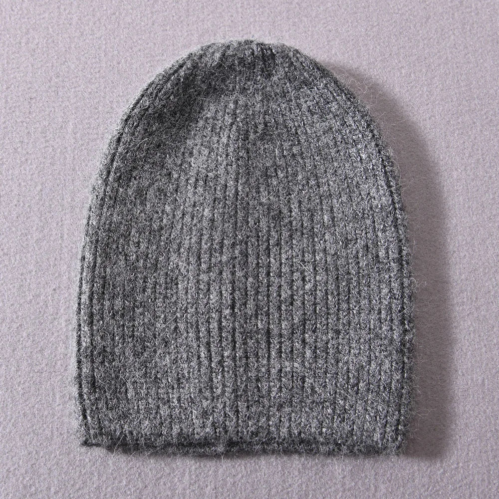 Newborn Winter Warm Cashmere Hat with Real Raccoon Fur Pom-Pom