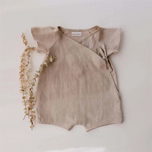 Our Classic Linen Baby Romper