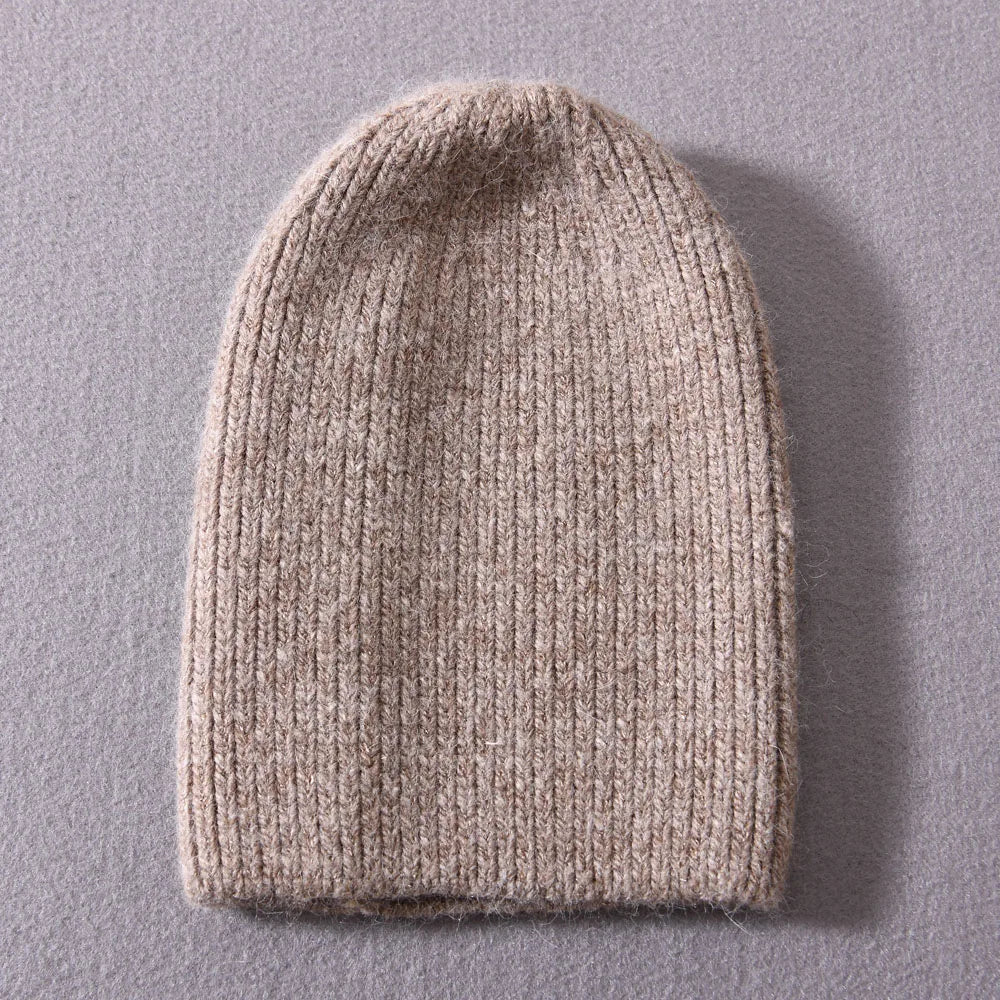 Newborn Winter Warm Cashmere Hat with Real Raccoon Fur Pom-Pom