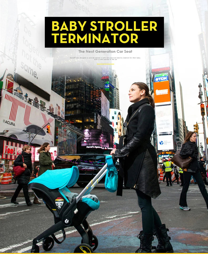 Baby Travel Stroller 3 in 1 With Car Seat/ Foldable Pram
