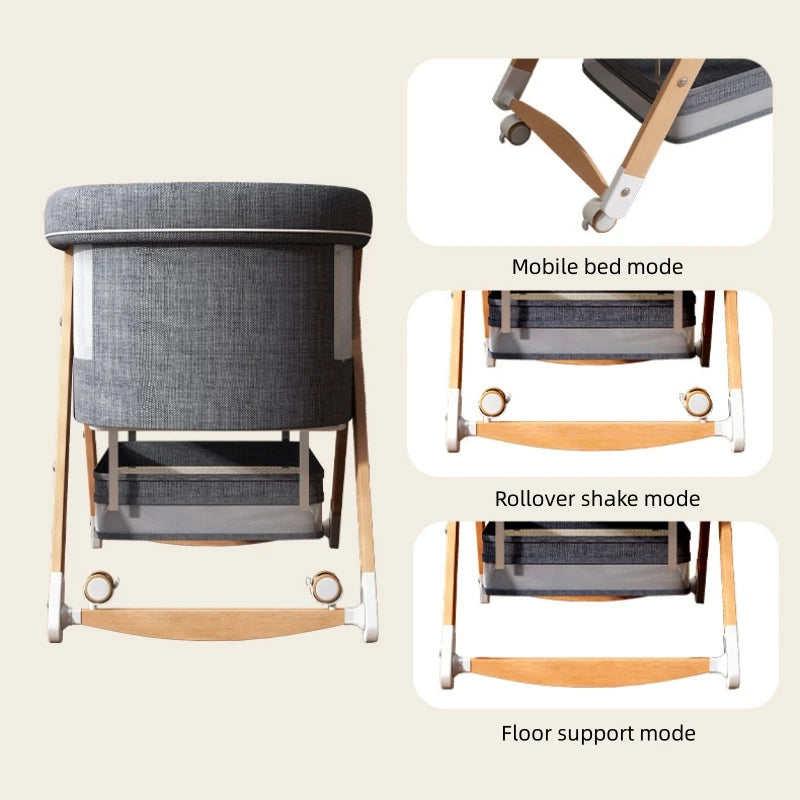 Multifunctional Wooden Baby Bassinet /Crib
