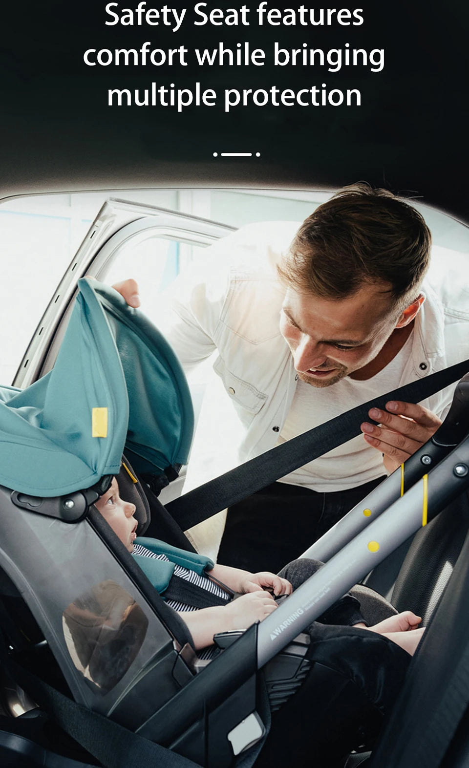 Baby Travel Stroller 3 in 1 With Car Seat/ Foldable Pram