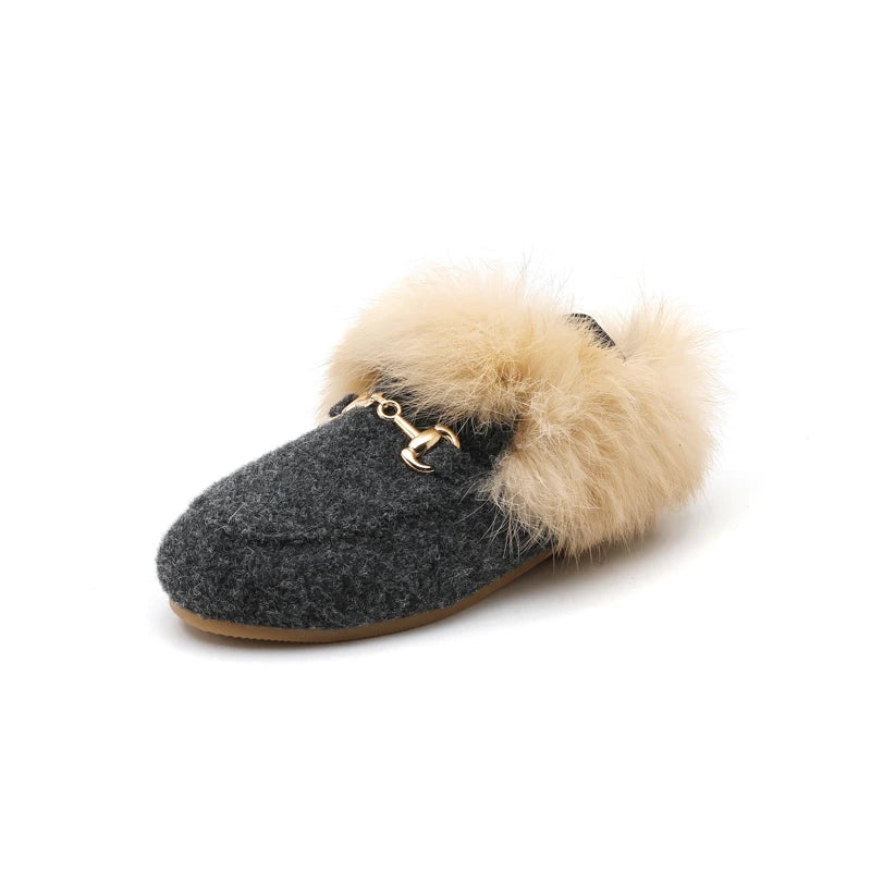 Luxury Slip on Shoe with a Fur Trim.