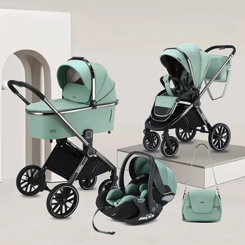 3-in-1 Pram/Stroller, Car Seat and Pushchair with complimentary a Changing Bag