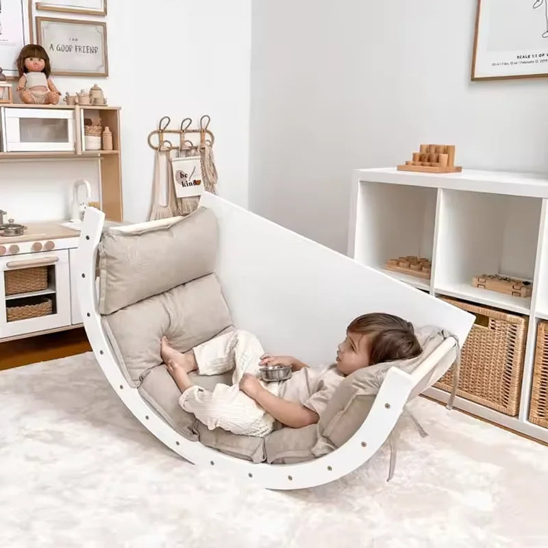 Nursery Collection, Children's Multiple Purpose, Rocking Chair, Wooden Arch Climbing Frame and Desk