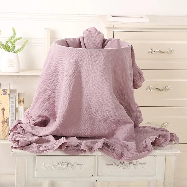 Nursery Collection, Adorable Organic Ruffled Blanket