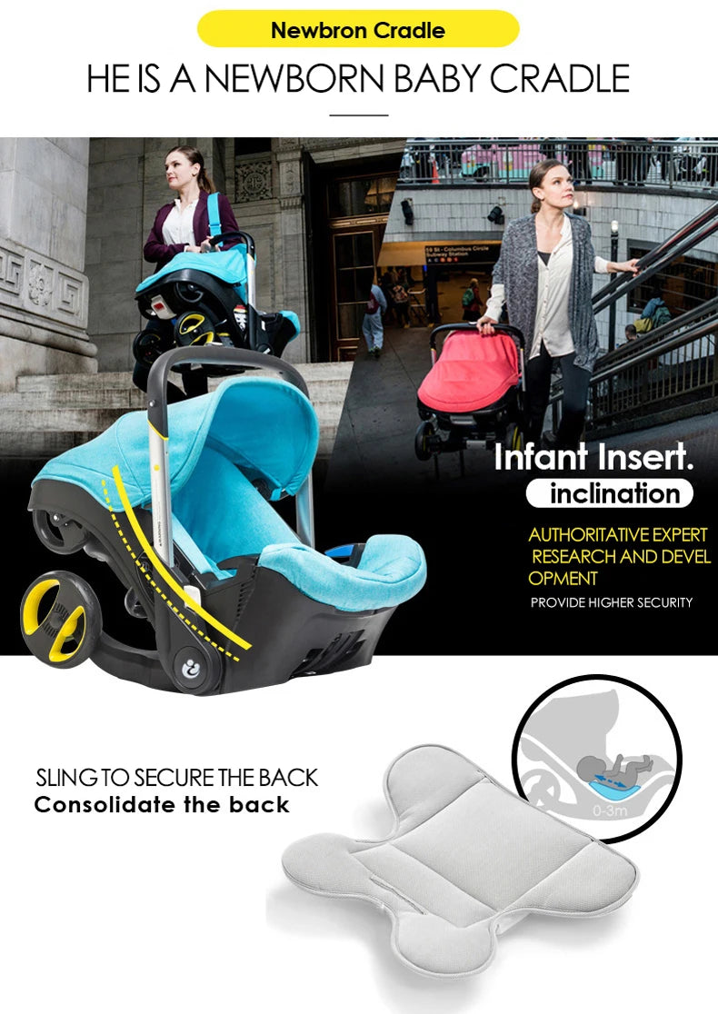 Baby Travel Stroller 3 in 1 With Car Seat/ Foldable Pram