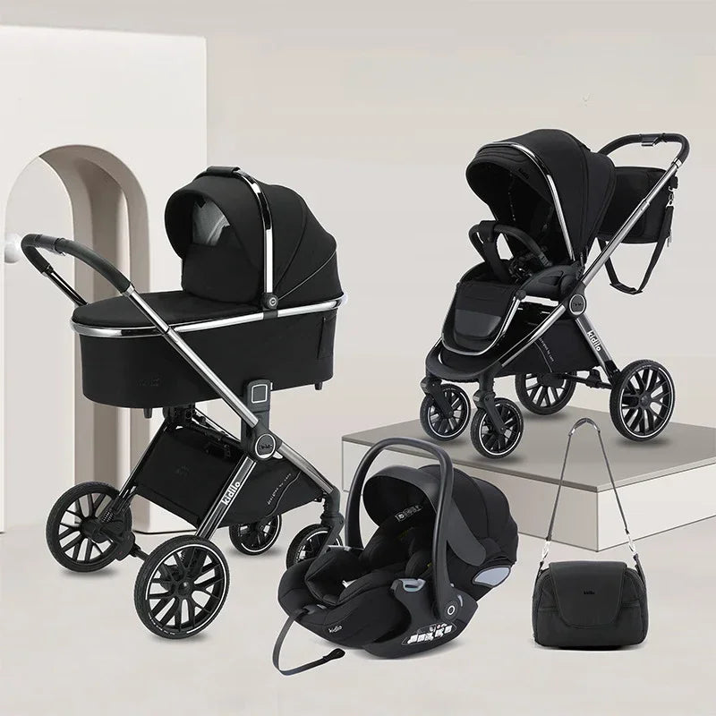 3-in-1 Pram/Stroller, Car Seat and Pushchair with complimentary a Changing Bag