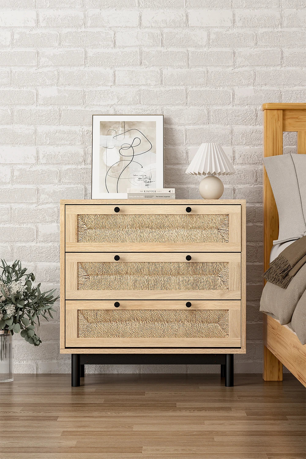 Woven Accent Cabinet (Two or Three Draw)