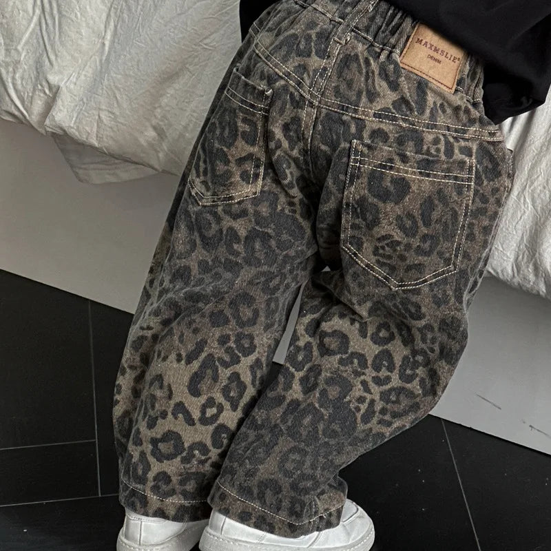 Animal Print Khaki Jean