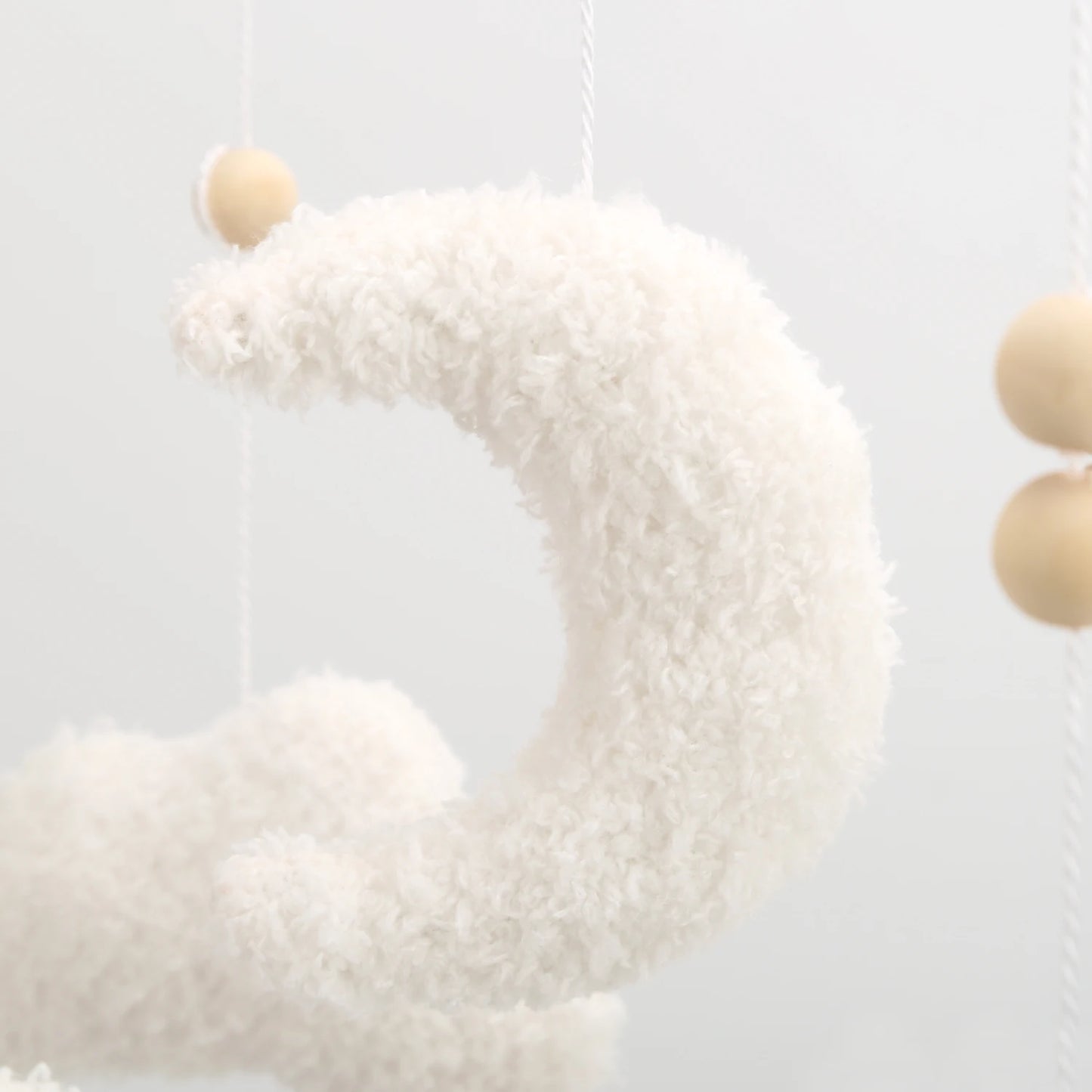 Nursery Collection, Boucle Moon & Cloud Baby Mobile