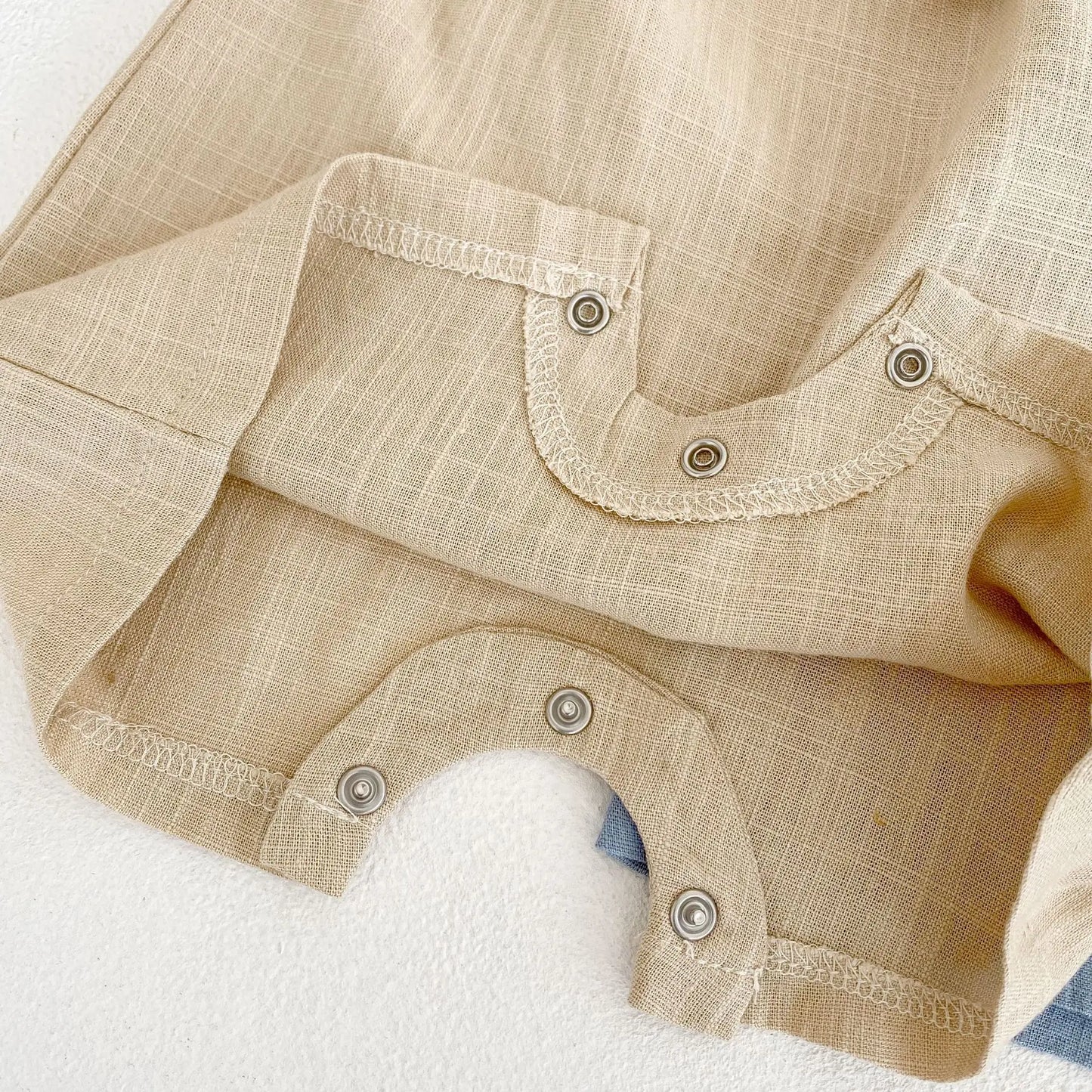 Our Classic Linen Baby Romper