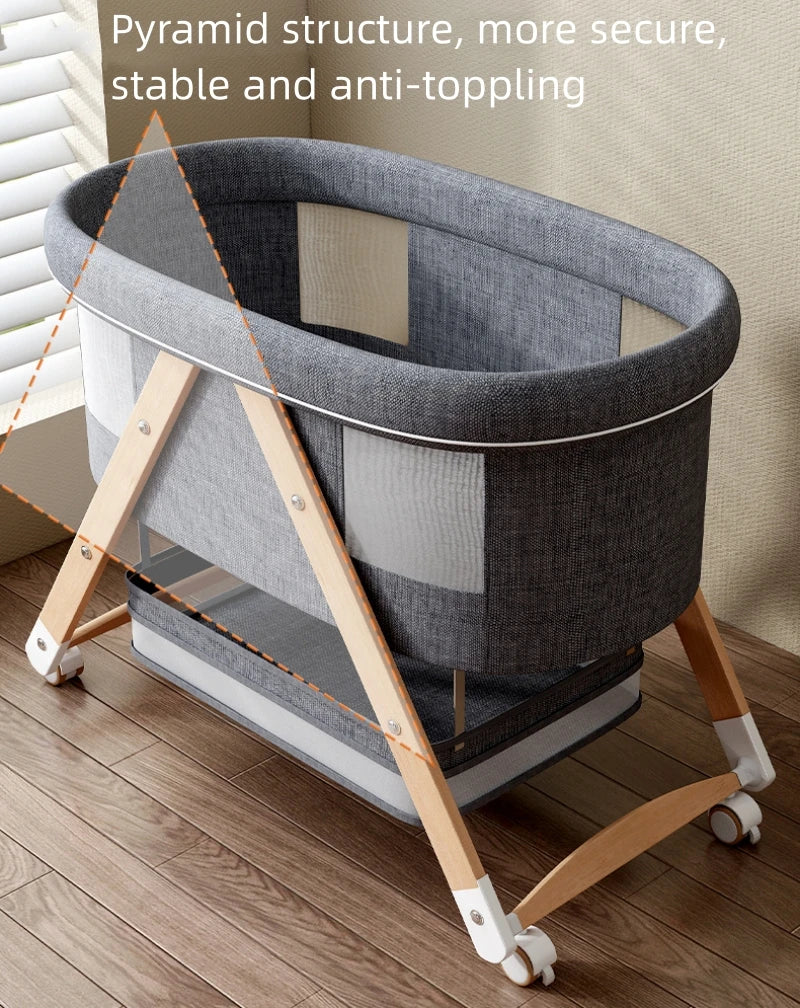 Multifunctional Wooden Baby Bassinet /Crib