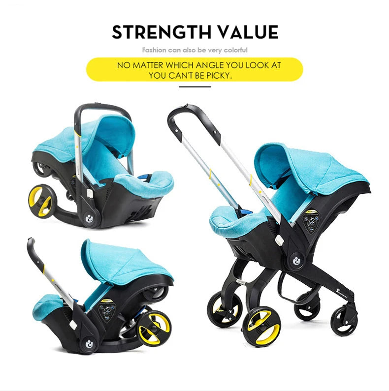 Baby Travel Stroller 3 in 1 With Car Seat/ Foldable Pram