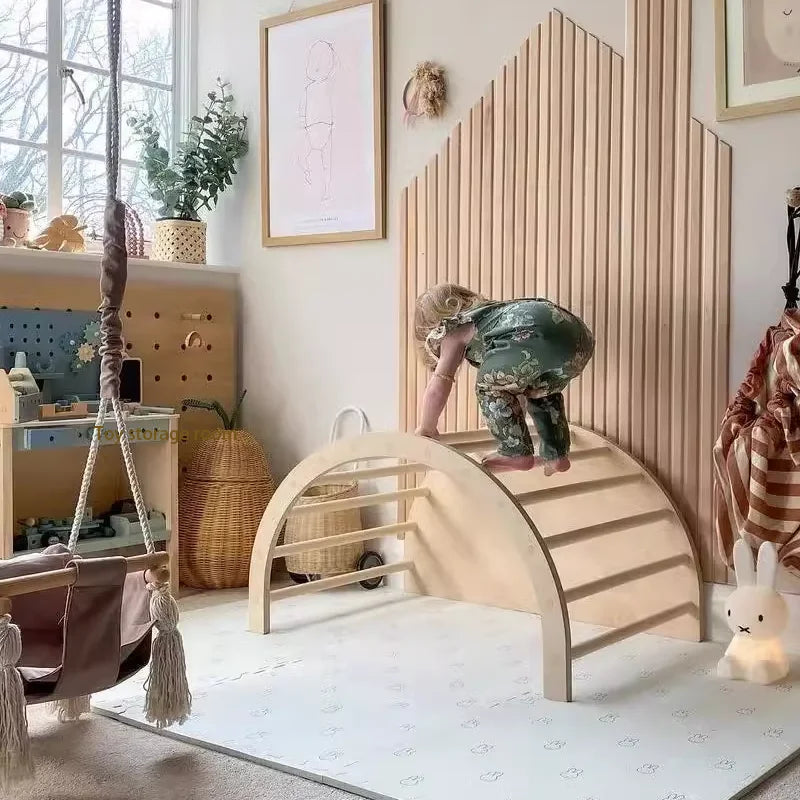 Nursery Collection, Children's Multiple Purpose, Rocking Chair, Wooden Arch Climbing Frame and Desk