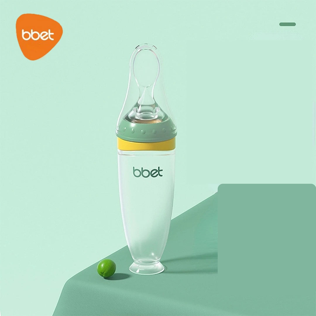 Feed With Me, Silicone Squeezing Bottle, Feeding Spoon