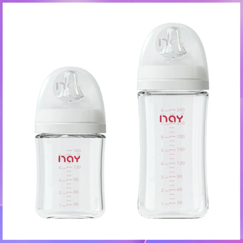 Feed With Me, Newborn Anti Choking Glass Milk Bottle
