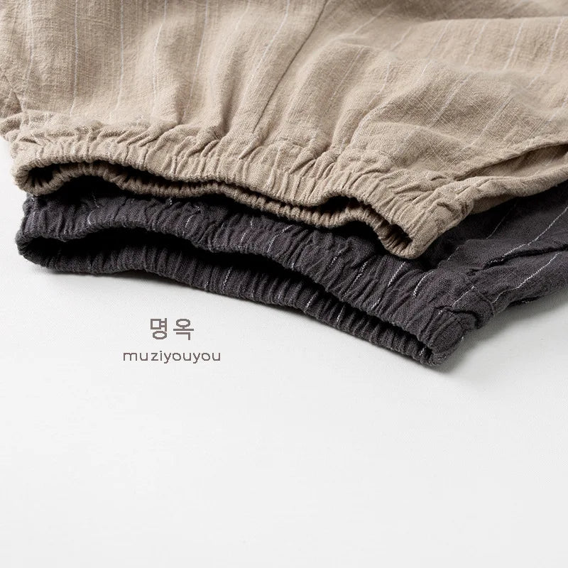 Linen Vertical Stripe Trouser