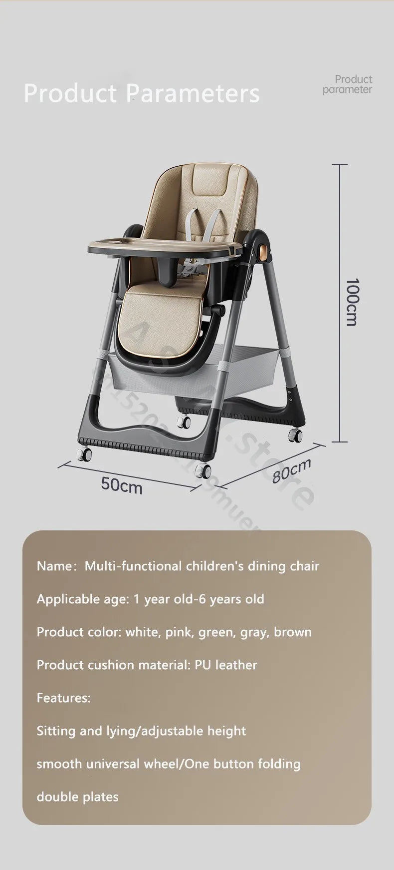 Nursery Collection, Limited Edition Child's Multifunctional Foldable Dinning Chair
