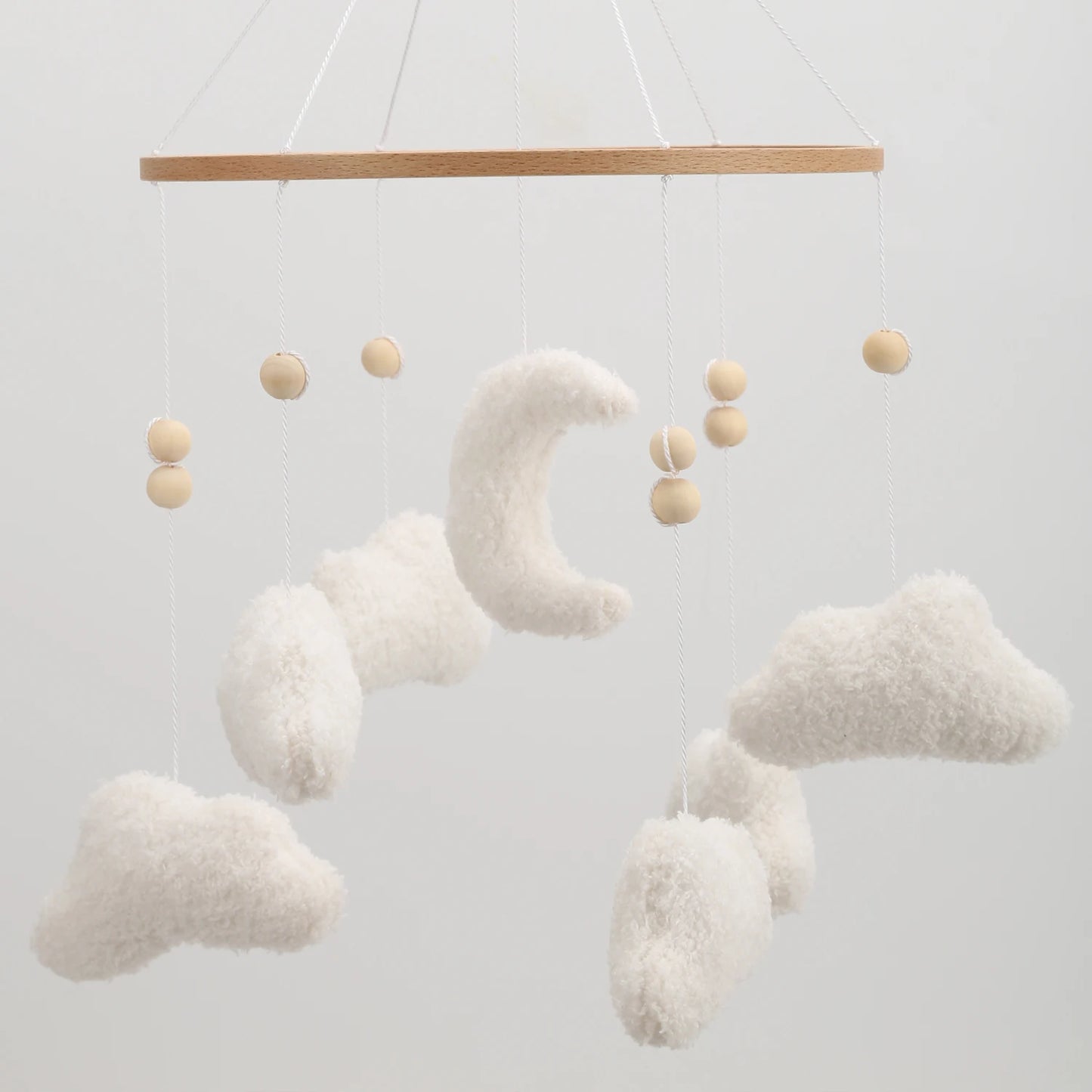 Nursery Collection, Boucle Moon & Cloud Baby Mobile