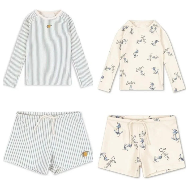 Swimwear Separates — Seahorse & Striped Lemon