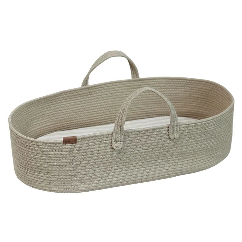 Nursery Collection, Baby Bassinet Cradle with Mattress