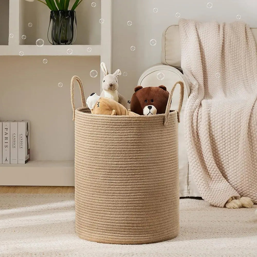 Nursery Collection, Natural Jute Rope Laundry Basket (Styling your nursery)