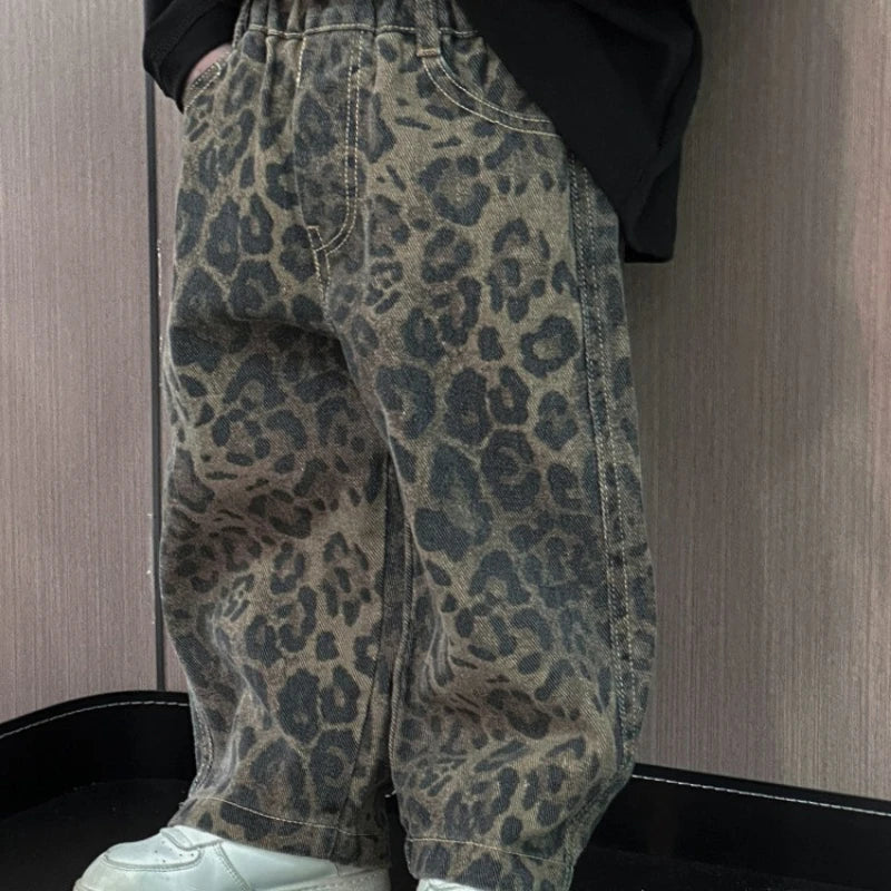 Animal Print Khaki Jean