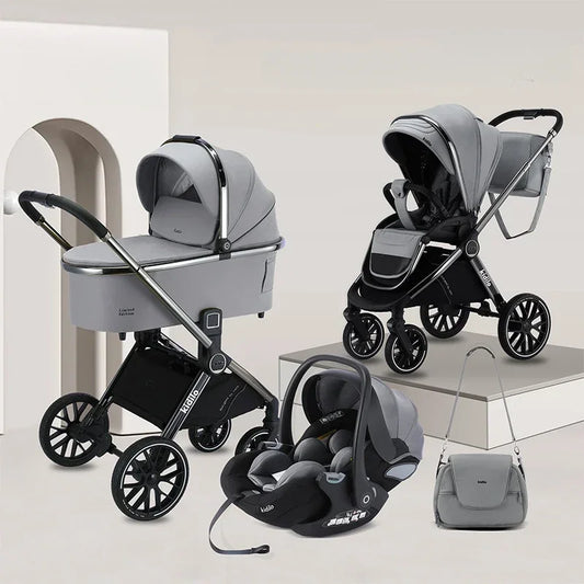 3-in-1 Pram/Stroller, Car Seat and Pushchair with complimentary a Changing Bag