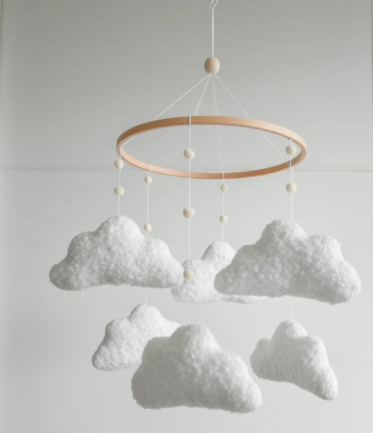 Nursery Collection, Boucle Handmade Clouds Baby Mobile