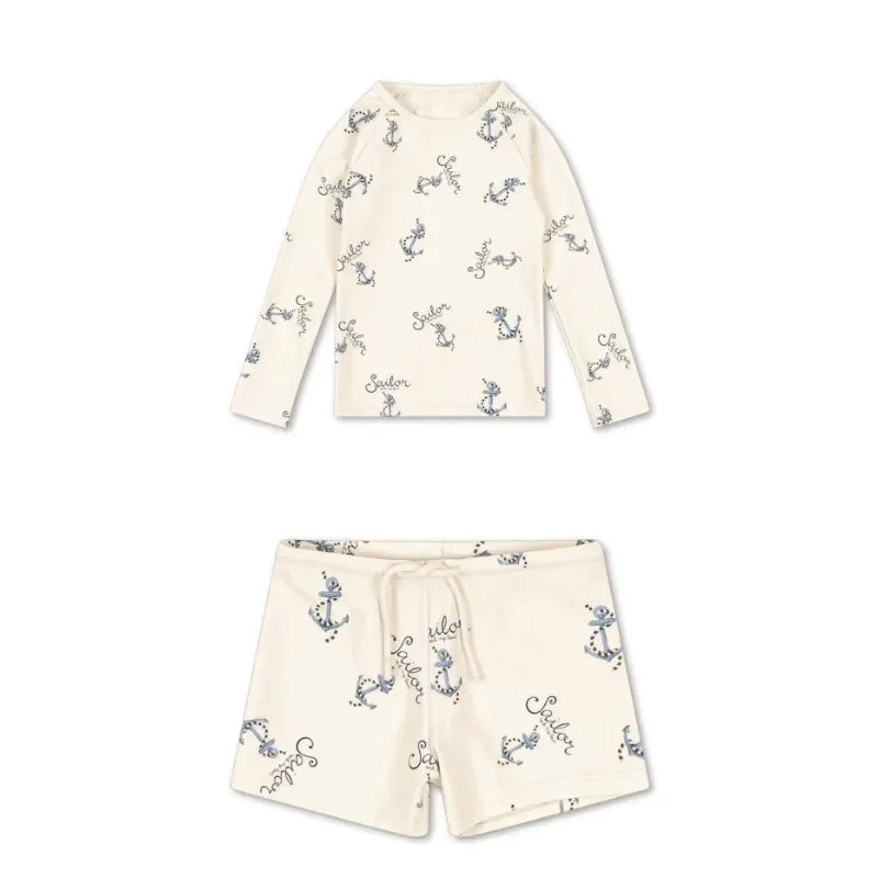 Swimwear Separates — Seahorse & Striped Lemon