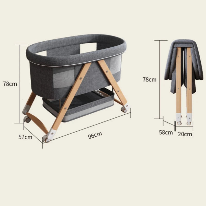 Multifunctional Wooden Baby Bassinet /Crib