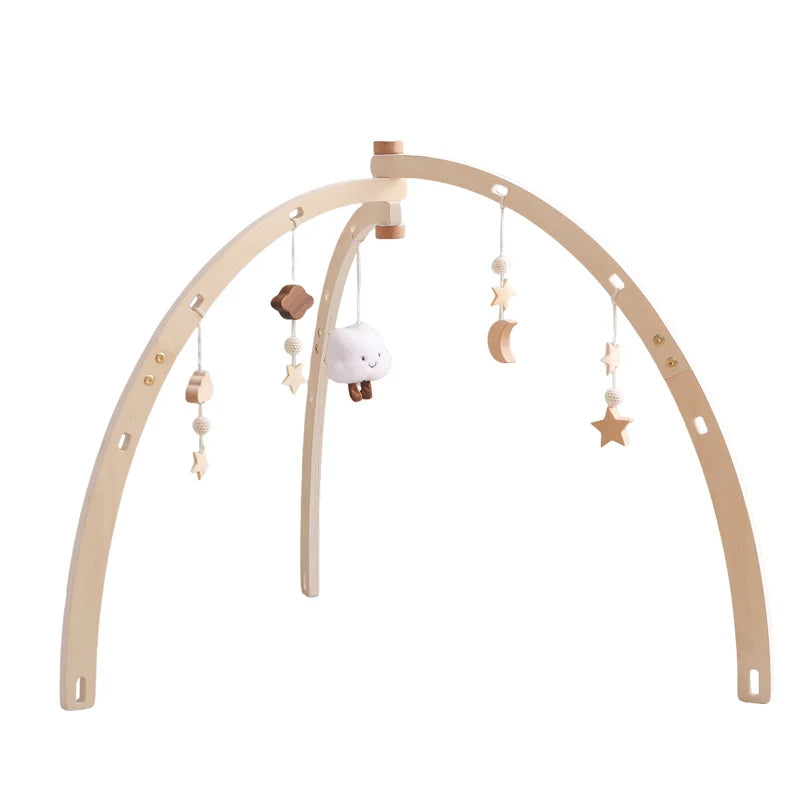 Nursery Collection, Newborn Activity Gym Frame with Star Cloud Hanging Pendants