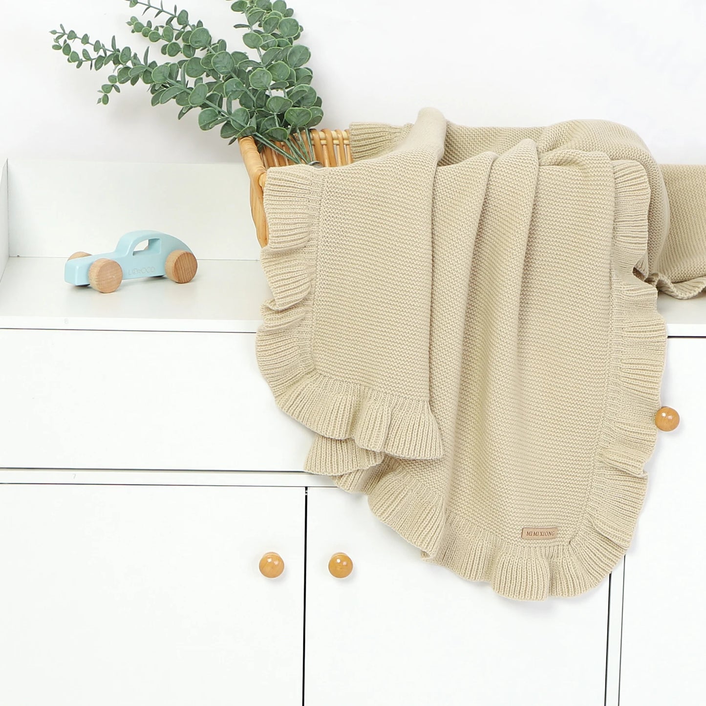 Nursery Collection 2025, Adorable knitted ruffled blanket