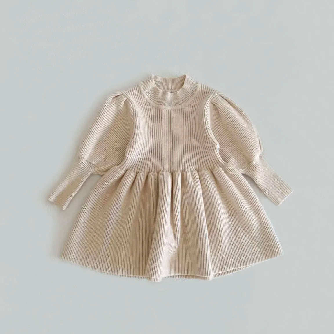 Apparel Collection, Princess Puff Sleeve Knitted Dress