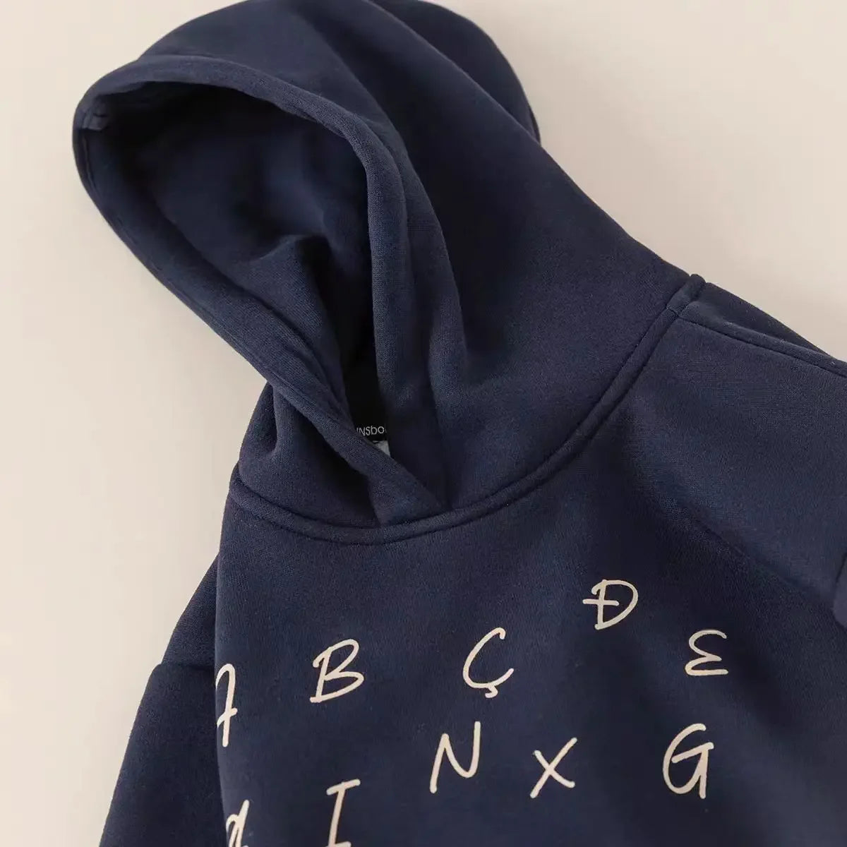 Apparel Collection 2025, Navy Alphabet Hoodie