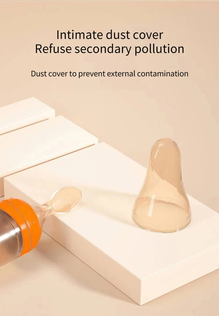 Feed With Me, Silicone Squeezing Bottle, Feeding Spoon