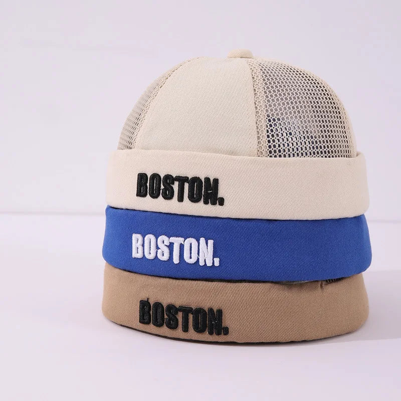 Embroidery Letter Baby Dome Cap