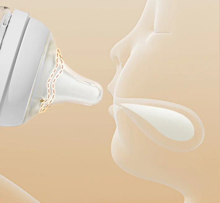 Feed With Me, Newborn Anti Choking Glass Milk Bottle