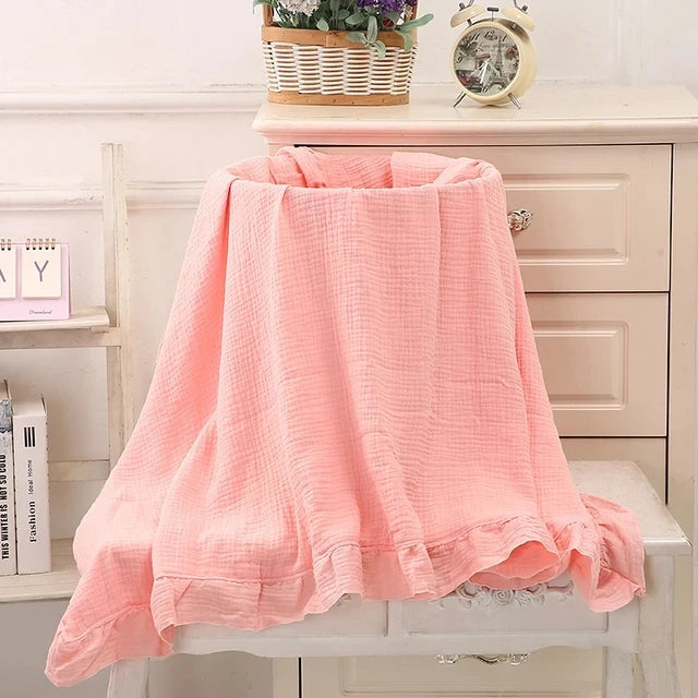 Nursery Collection, Adorable Organic Ruffled Blanket