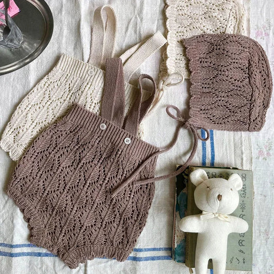 Apparel Collection 2025, Crochet Knit Bodysuit with Hat